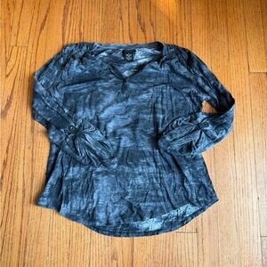 Calvin Klein Washed Charcoal V-Neck Long Sleeve Tunic